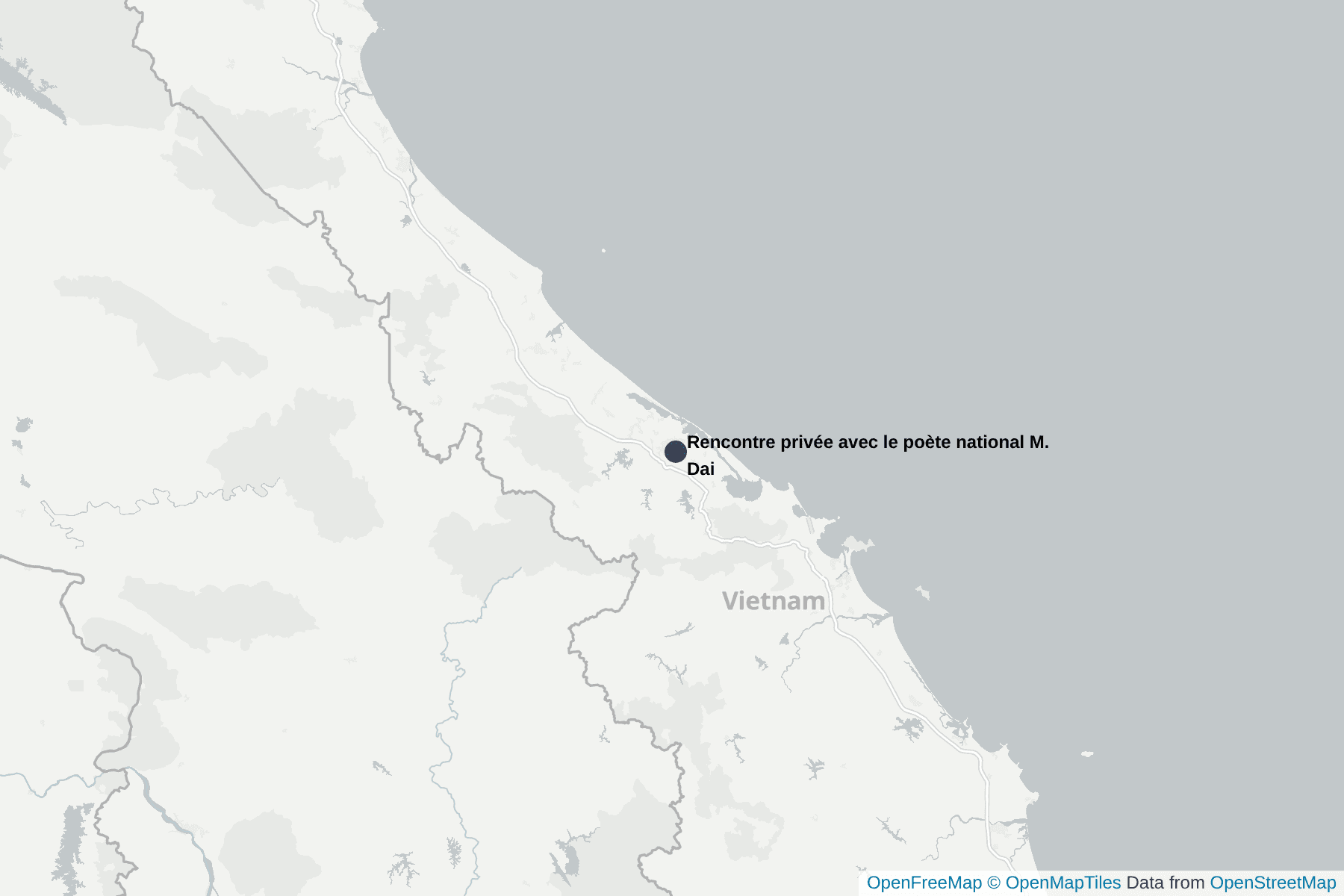 Carte de Rencontre privée avec le poète national M. Dai
