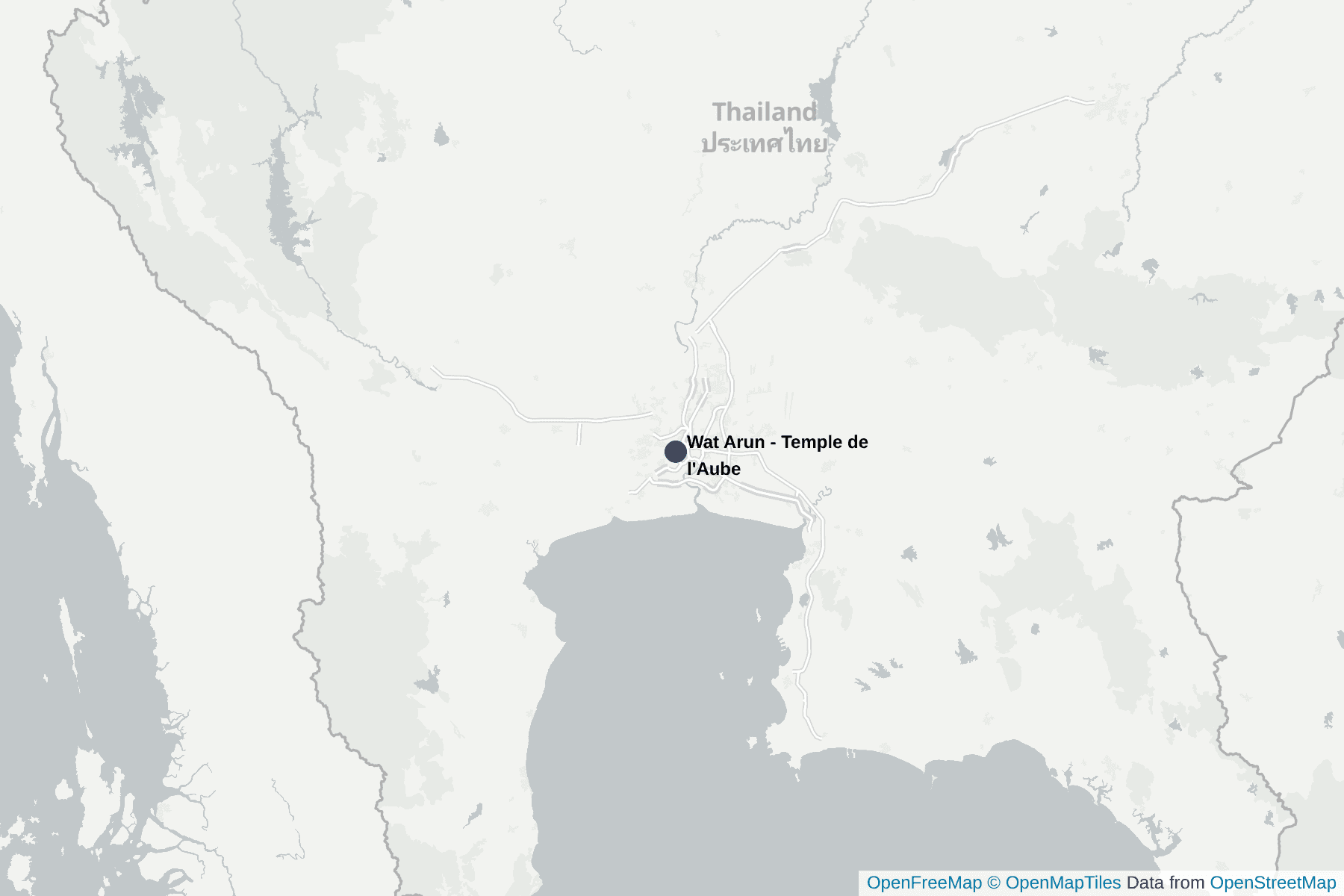 Carte de Wat Arun - Temple de l'Aube